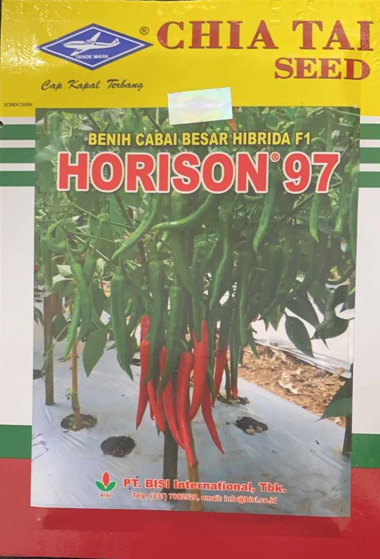 Cabai Horison 97, Jual Cabai Horison 97, Benih Cabai Horison 97, Cabai Horison 97 Terbaru, Cabai Horison 97 Murah, Bisi, Bisi International, Cap Kapal Terbang, Chia Tai Seed, Belanja Tani