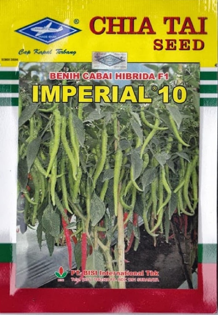 Cabe Imperial 10, Cabai Imperial 10, Cabe Merah Imperial 10, Imperial 10 F1, Cabe Merah Imperial 10, Cabe Besar, Benih Cabe Merah Imperial 10, Cabe Imperial 10 F1, Cabe Imperial 10 Murah, Cabe Imperial 10 Terbaru, Cabe Imperial 10 Terbaik, Harga Murah, Terbaru, Terbaik, Belanja Tani, Bisi, Anti Virus, Chia Tai Seed, Cap Kapal Terbang