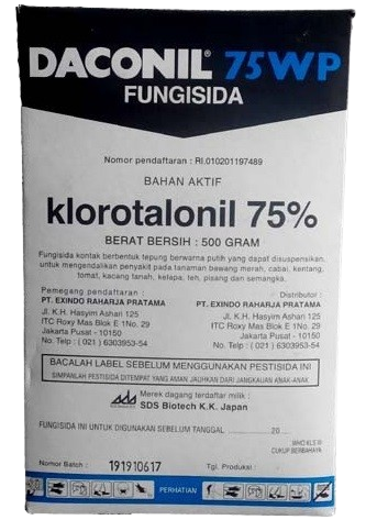Fungisida Daconil, Fungisida Daconil75 WP, Jual Fungisida Daconil, Fungisida Daconil Terbaru, Fungisida Daconil Murah, Exindo Raharja Pratama, Belanja Tani