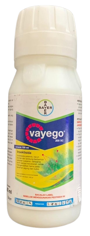 Vayego, Insektisida Vayego, Pestisida Vayego, Vayego 200 SC, Kegunaan Insektisida Vayego, Bayer, Bayer Indonesia, Hama, Obat Ulat, Pengorok Daun, Belanja Tani